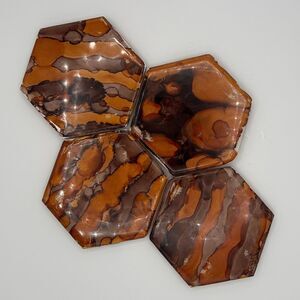 Set of 4 Retro 60s 70s Mexican Abstract Vintage Drink Coasters